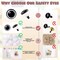 120pcs 20mm 3D Glitter Plastic Safety Eyes for Amigurumi, Crochet Dolls, and Stuffed Animals – 6 Colors with Washers